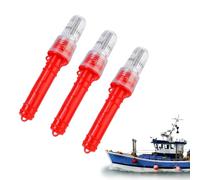 Feu de signalisation électronique Multifonctionnel for Usage Marin Conception résistante aux Chocs Adapté au positionnement Nocturne des bouées de pêche(Red)