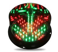 Feu De Signalisation Industriel À LED For Équipement De Lavage De Voiture, Avec Pare-soleil, Feu Stop, Adapté Aux Panneaux De Signalisation Routière(Red Fork Green Arrow 24V)