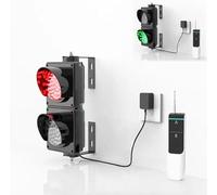 Feu De Signalisation Industriel, Feu Rouge/Vert, Feu Stop avec Télécommande, Visible À Plus De 100 M Et Étanche IP54, Installation Polyvalente pour L'avertissement, L'éclairage Et Le Marquage