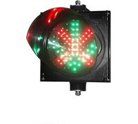 Feu De Signalisation LED Ф200mm (8 in), Lumière LED Stop D Go 2 en 1, Lampe Indicatrice De Trafic Croix-Rouge Green Arrow, étanche Ip65, pour Route, Station De Péage, Portail Rési, 1 PCS