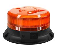 Feu de signalisation LED à piles, 9 modes de clignotement, gyrophare ambre 12 V/24 V avec base magnétique, chargeur de voiture et câble USB