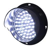 Feu de signalisation LED blanc,feu de signalisation ferroviaire,alimentation DC12V/DC24V,différentes tailles,adapté à un usage industriel en extérieur(12V,100mm/3.9in)