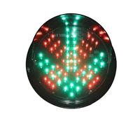 Feu de Signalisation LED Étanche IP67 - Croix Rouge/Flèche Verte 4 Tailles (100/125/200/300mm) for Quais, Logistique & Pont-Bascule - 12V/24V DC(4in/12V)