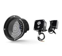 Feu de signalisation LED, feu de signalisation Bicolore - Rouge/Vert avec Commande par Bouton, étanche et Durable pour quais, parkings, Chantiers de Construction (220/10 * 10cm)