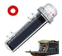 Feu De Signalisation Marine - 12 Cm Lampe De Pêche De Nuits Solaire, Contrôle De Lumière Intelligent Étanche | Lampe À Capteur Pour Pêche De Nuit Navigation De Nuit Sécurité De Quai LED Blanche