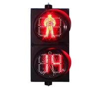 Feu De Signalisation Rouge Et Vert Deux En Un, Feu De Signalisation Étanche IP65 Avec Pare-soleil, Feu De Circulation For Véhicule De 200 Mm(Pedestrian+countdown timer)