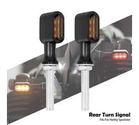 Feu de stop arrière à LED pour moto Mini E Mark, noir/chrome, pour Harley Softail Dyna Touring
