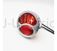 Feu de stop arrière de moto Vintage Old School, feu de plaque d'immatriculation rond pour Harley Chopper Bobber Cafe Racer Scramble Black