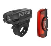 Feu De Vélo - Force - Glare Usb - Avant Et Arrière - 400 Lm - Autonomie 23 H - Fixation Ceinture