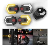 Feu de vélo LED avec télécommande sans fil, clignotant, klaxon, feu arrière, lampe d'avertissement, étanche, accessoires de cyclisme en plein air Horn turn signal