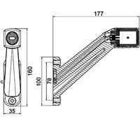 Feu d'encombrement HELLA 2XS 011 744-061