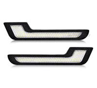 Feu D'encombrement Paire Feux Diurnes Universels 72 LED 12 V En Forme L Avec Feu Arrière DRL Blanc Brillant Pour Pare-chocs Avant Et Antibrouillard Feu Position