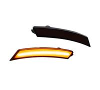 Feu D'encombrement Pour Pontiac Pour Solstice Pour Saturn Pour Sky 2006-2010 Lentille Full LED Feux De Gabarit Avant Et Latéraux Passage Roue Clignotants latéraux(Smoked Lens Amber)