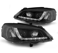 Feu Diurne LED Design pour Opel Astra G 98-04 Noir, Projecteurs Avant