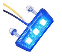 Feu Éclaireur Plaque pour moto 12V pour ultra pour durable Feu(blue) | Boîtier ABS pour durable, étanche IP67, pour lumière blanche intense, protection interne, 12V stable