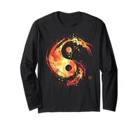 Feu Flamme Ying Yang Balance Tai Chi Flow State Meditation Manche Longue
