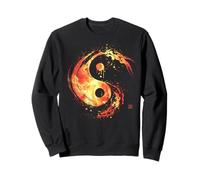 Feu Flamme Ying Yang Balance Tai Chi Flow State Meditation Sweatshirt