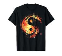 Feu Flamme Ying Yang Balance Tai Chi Flow State Meditation T-Shirt