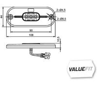 Feu latéral LED 2PS 357 009-001 HELLA