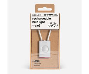Feu LED arrière vélo Block Bookman 18 lumens ( Blanc )