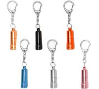 Feu Mini lampe de poche porte-clés, 6 PCS mini lampes en aluminium, mini torche LED lumineuse, lampe de poche de poche EDC, mini lampes pour usage quotidien, récompenses scolaires, cadeaux,Camping