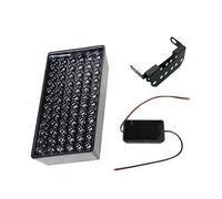 Feu Pilote Universel Pour BMW 12V Style F1 72 LED Freinage Arrière Rouge Stroboscope Conduite Stable, Clignotant, Arrêt Troisième Feu Stop Feux Arrière(Clear beads)