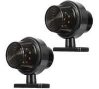 Feu position latéral double face DEL, lumière rouge et lumière orange | Compatible avec la plupart des camions, remorques et fourgonnettes équipés de systèmes d'alimentation 12-24 V, lot de 2