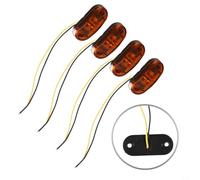 Feu Position Latéral LED Piranha 4pcs Poids Lourds(Yellow) | Tension 12V-24V, étanche IP68, lentille pour ps , idéal pour camion remorque, installation facile