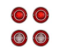 Feu Recul Arrière Feu Arrière 4 Pièces Feux Arrière LED De Voiture Feux De Freinage Arrière pour Corvette pour C3 1975 1976 1977 1978 1979 (sans Ampoules)(Red Shell)