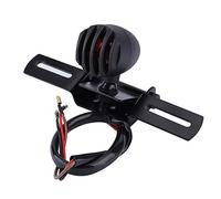Feu Stop arrière Universel Noir pour Moto 12 V 10 W, Lampe de Course et de Plaque d'immatriculation de Style rétro avec Couvercle de calandre en métal pour Motos, Design résistant