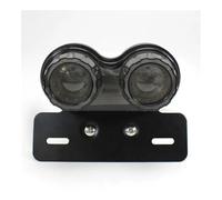 Feu Stop Moto Feu arrière de Frein à LED Universel 12 V pour Moto, Feux signalisation intégrés avec Support Plaque d'immatriculation