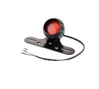 Feu Stop Moto Feu arrière de Moto, feu de freinage avec Support de Plaque d'immatriculation, feu de Circulation intégré, feu arrière LED Universel avec Support