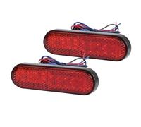 Feu Stop Motocyclette Feu arrière de Moto, Clignotant, 24 LED, rectangulaire, réflecteur, Feux d'arrêt latéraux pour Camion, 12 V