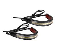 Feu Stop Motocyclette Lot de 2 Clignotants LED 12 V pour Moto, Feux Jour, Ambre, Blanc, Accessoires Automobiles