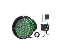 Feu Tricolore 2 en 1 Rouge/vert, Lampe Signalisation Pieton à LED, Feu de Quai de Chargement Industriel, Contrôle Par Bouton(200mm/8in)