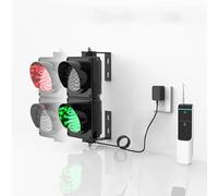 Feu Tricolore, Feu Vert, Feu D'arrêt de Circulation à LED 100 mm, Eclairage de Quai de Chargement Industriel, Lampe de Signalisation pour Mur, avec Télécommande, Plug & Play - Feu de Circulation(1.5m)