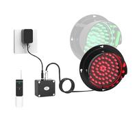 Feu Tricolore LED Feu de signalisation LED rouge/vert, lampe murale pour feux de signalisation avec télécommande, feu d'arrêt de quai de chargement industriel 2 en 1, feu d'avertissement de