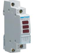 Feu triple 230 V Ac 3 LEDs rouges 1 M. Din Hager SVN127