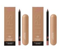 Feuchtigkeitsspendender duo brillant à lèvres et doublure avec niacinamide et collagène hydrolysé - finition lisse pour des lèvres douces et définies - latte à la vanille (2pcs)