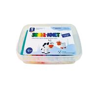 Feuchtmann 0111-SCHUL-KNET, 10 Barres colorées de pâte à Modeler en Maxi, boîte de Stockage réutilisable Incluse, Convient à partir de 3 Ans, env. 450 g, 628 0111, Multicolore, Grand