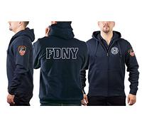 FEUER1 Sweat-shirt à capuche Navy, New York City Fire Dept.- Work 343"