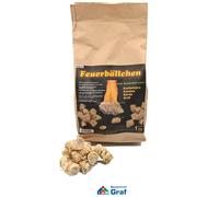 Feuerbällchen RaiffeisenWaren, allume-barbecue, allume-cheminée, allume-feu (allumeur écologique à base de produits naturels, pour allumer le charbon de bois, le feu de camp ou la cheminée) 2,5 kg