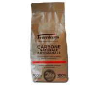 FeuerDesign - Charbon naturel de 2 kg Antiche Carbonaie, de 100 % bois de chêne, fabriqué à la main à cuisson lente dans la charbonnière selon l'ancienne tradition phénicienne.