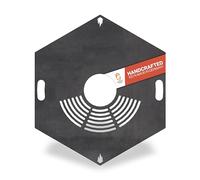 Feuerfest 123 Plaque de gril rectangulaire I Ø 60 cm I Plaque de barbecue en acier à grain fin I Plaque de plancha massive de 4 mm d’épaisseur I Accessoire de gril pour brasero, tonneau de feu