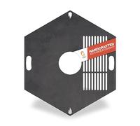 Feuerfest 123 Plaque de gril rectangulaire I Ø 80 cm I Plaque de feu en acier à grain fin I Plaque de plancha massive de 4 mm d’épaisseur I Accessoire de gril pour brasero, tonneau de feu, tonneau de