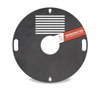 Feuerfest 123 Plaque de gril ronde I Ø 80 cm I Plaque de feu en acier à grain fin I Plaque de plancha massive de 4 mm d’épaisseur I Accessoire de gril pour brasero, tonne à feu, tonne de barbecue et
