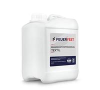 FEUERFEST Ignifuge Impermeabilisant Tissu Textile - Testé DIN 4102-B1 & Certifié Oeko-TEX Standard 100 - Imprégnation Tissu Ignifuge Liquide Haute Performance Incolore, sans Solvants - 2,5 L