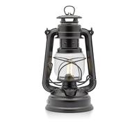 Feuerhand Lanterne LED Baby Special 276 - Lanterne à intensité variable en continu pour salon, balcon ou terrasse - Avec lumière blanche chaude, fonctionne sur batterie et sur piles - Noir mat