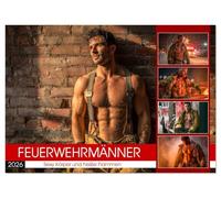 Feuerwehrmänner - Sexy Körper und heiße Flammen (Wandkalender 2026 DIN A2 quer), CALVENDO Monatskalender: Erotischer Männerkalender: Nackt, muskulös ... mit Sixpack in Uniform und Einsatz