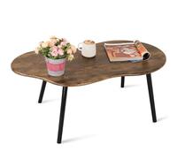 FEUFOAM Table Basse en Forme de Nuage - Style Industriel Moderne - Table Basse en Bois irrégulier - Table de Sol - Style Milieu du siècle - Meubles décoratifs pour Salon et Bureau - Marron rétro